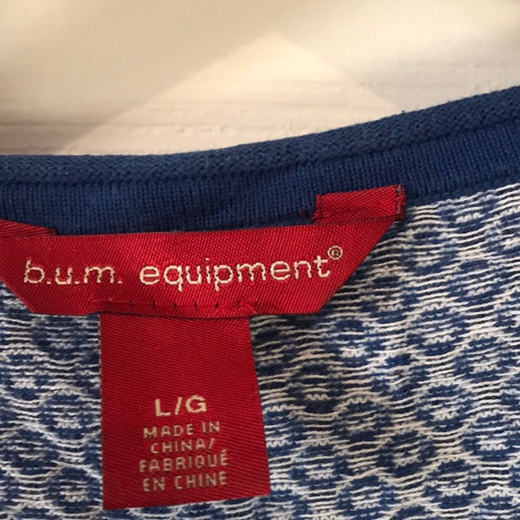 3/$20 Blue and White Patterned Cardigan - Picture 3 of 5